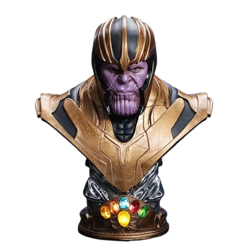 38cm Marvel Avengers Thanos Bust Statue Avengers 4 Movie Model Display Half Head Figure Resin Collectible Birthday Gift for Men