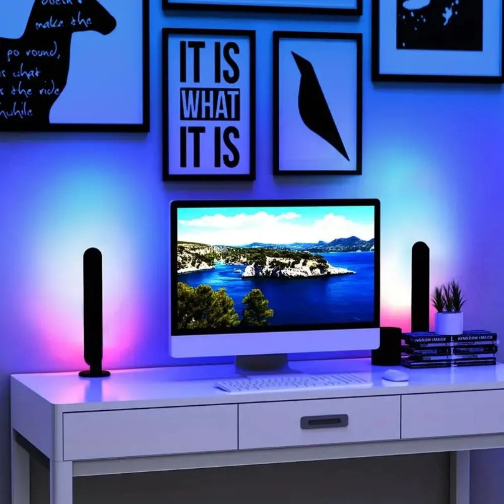 24-клавишно IR дистанционно управление, интелигентни RGB лентови светлини за игри, синхронизирана с музика подсветка за телевизор, RGB настолна лампа за телевизор, компютър