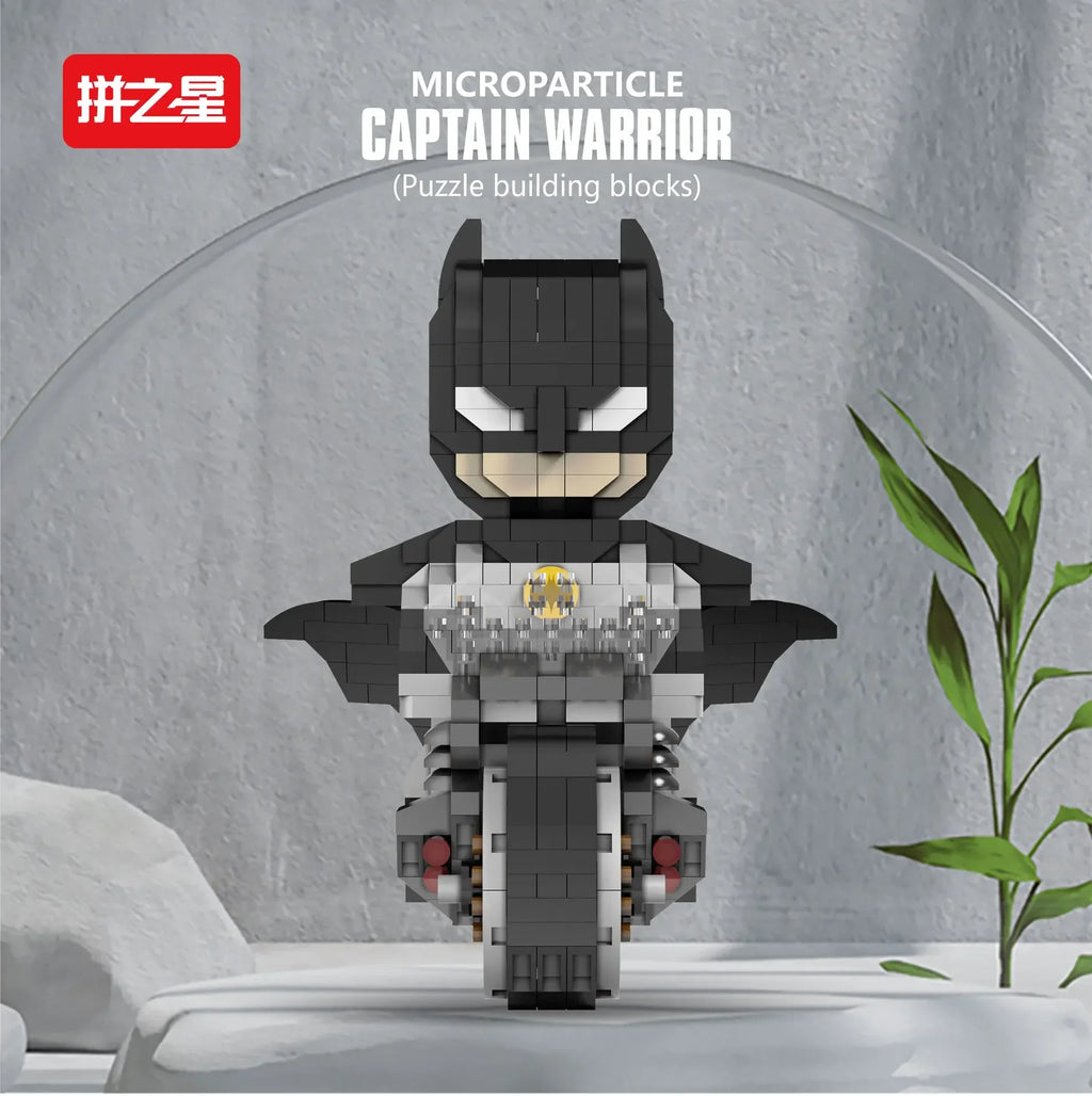 Batman Micro Building Blocks Figure DC Superman Motorcycle Super Heroes 3D Puzzle Model Movie Mini Bricks Toys For Kids Gifts