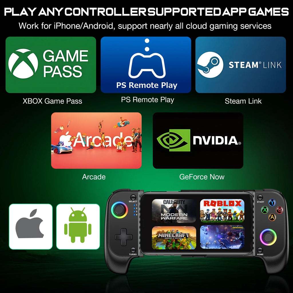 BEBONCOOL Wireless Telescopic Game Controller Bluetooth Extendable Game Console Joystick For Android IPhone Gamepad