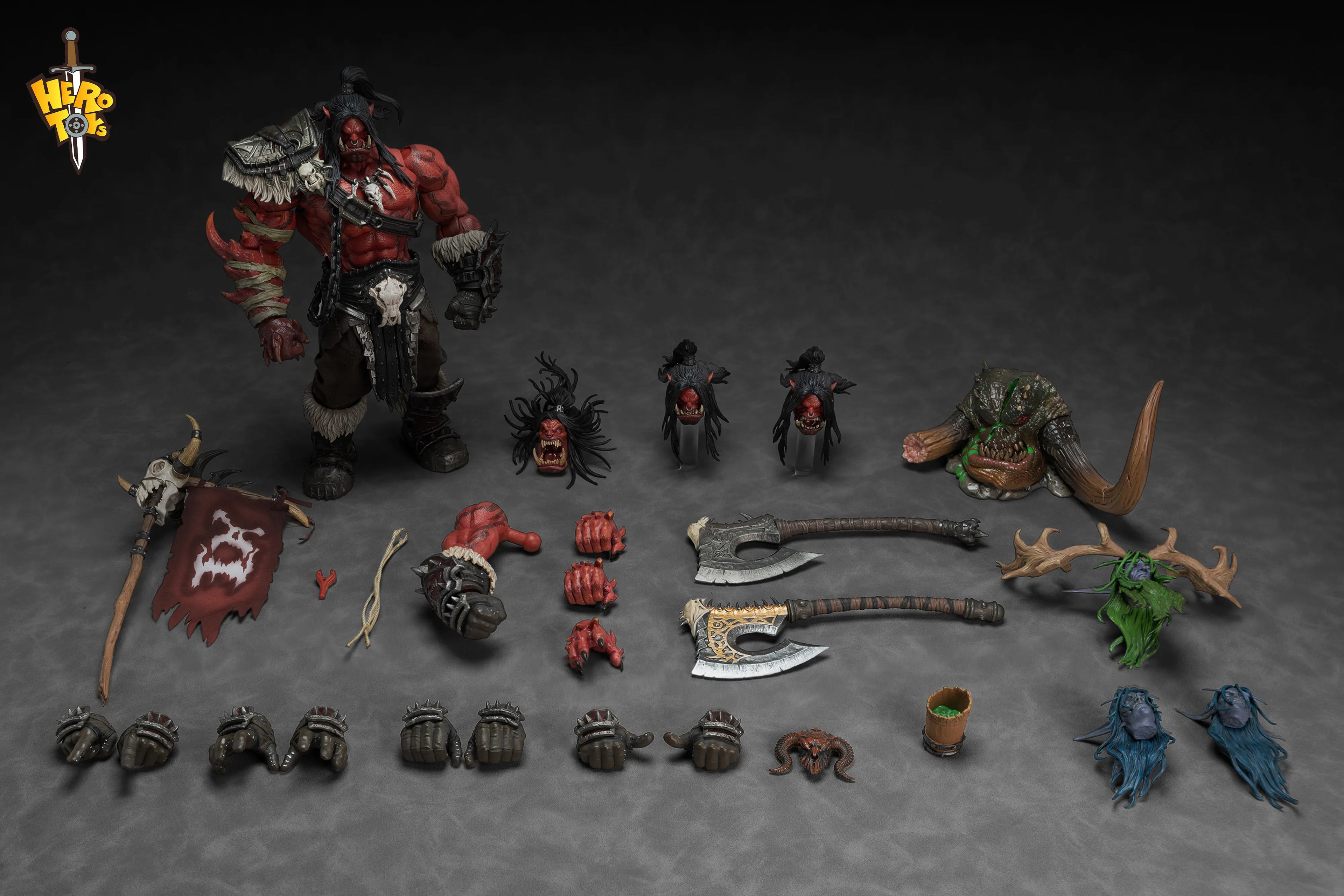 In Stock HERO TOYS LIMITED EDITION Grommash Hellscream Warcraft  1/10 Movable Model Collection Toys Metytoyz Orc Mannoroth