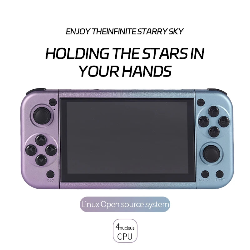 G50V PSP 5-inch 64GB 2500mAh portable handheld game console arcade suitable for PSP/PS1 retro TV game controller boys' gift