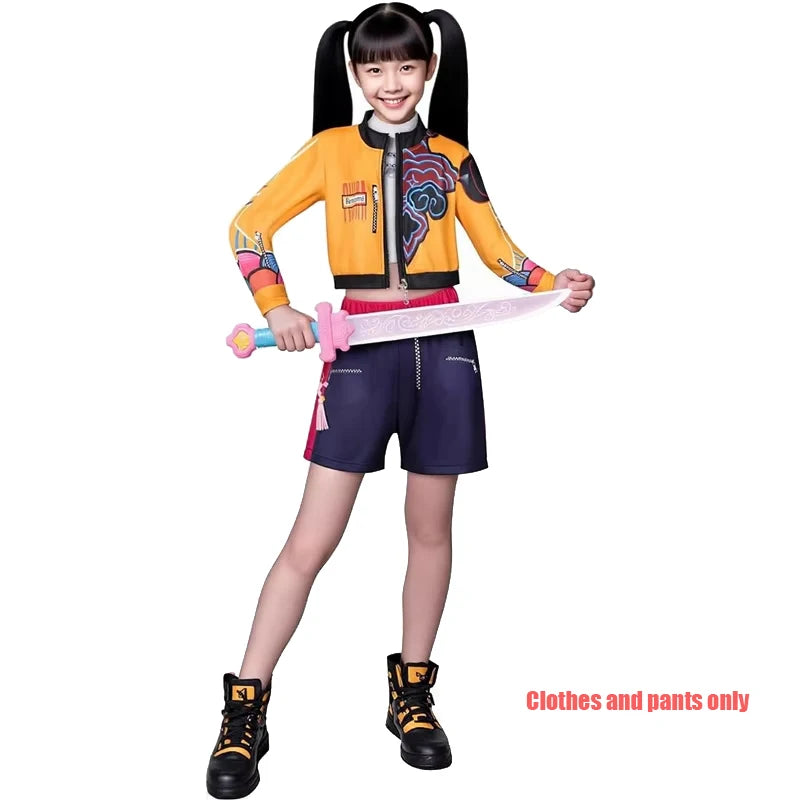 2025 New Halloween Roleplay Outfits Carnival Party Clothes Children Cosplay Costume Set 3D Printing Performance Dress