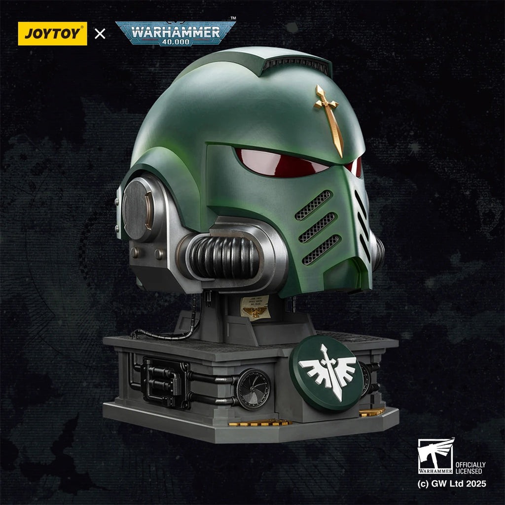 Dark Angels MKX Helmet 1:1 Action Figure Wear JOYTOY Warhammer 40K Toys Model Dark Angels Collection Helmets Display Stand