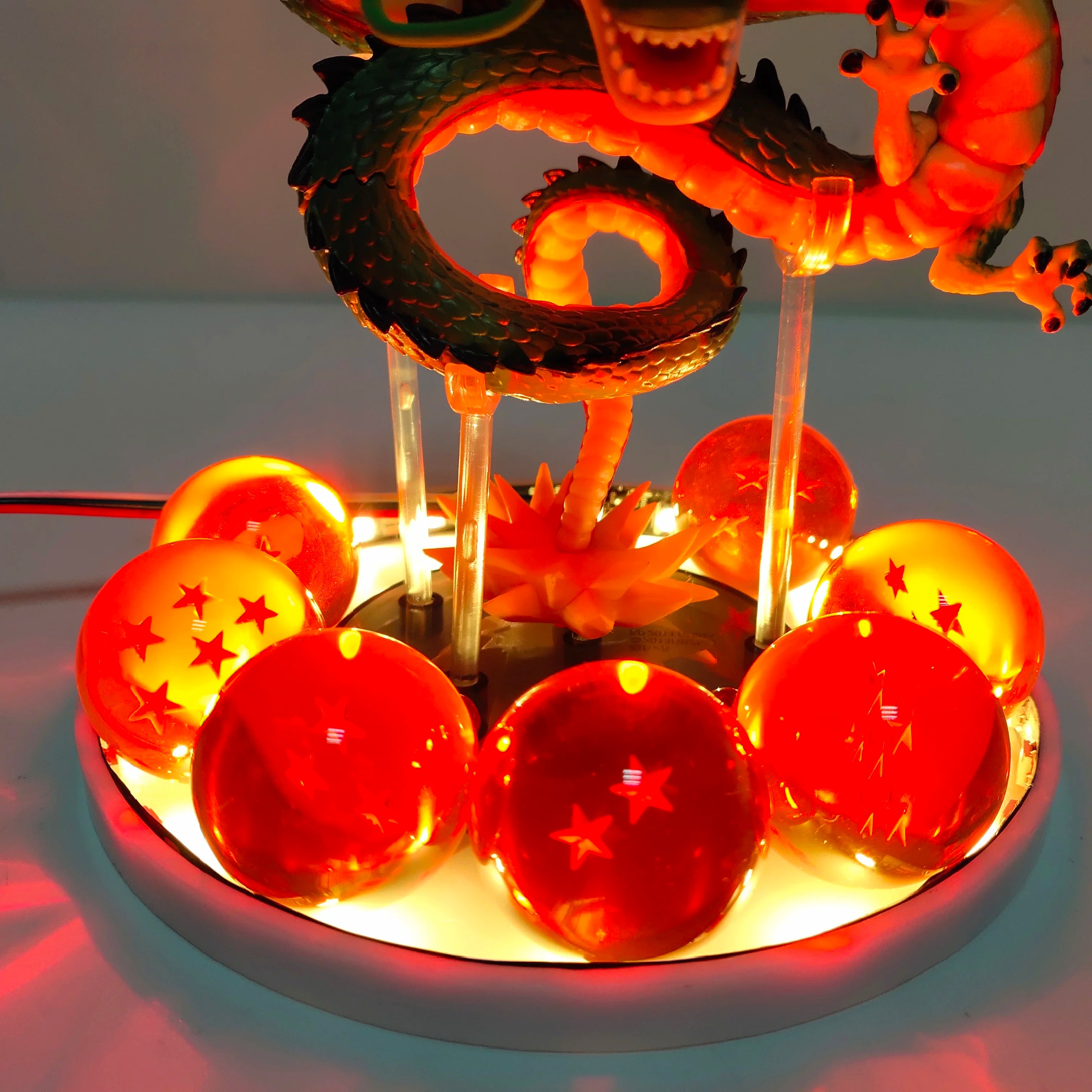 Anime Dragon Ball Z Action Figure Toys GK Shenlong Super Saiyan Figurine LED Light Scene Assembly PVC Model Collection Doll