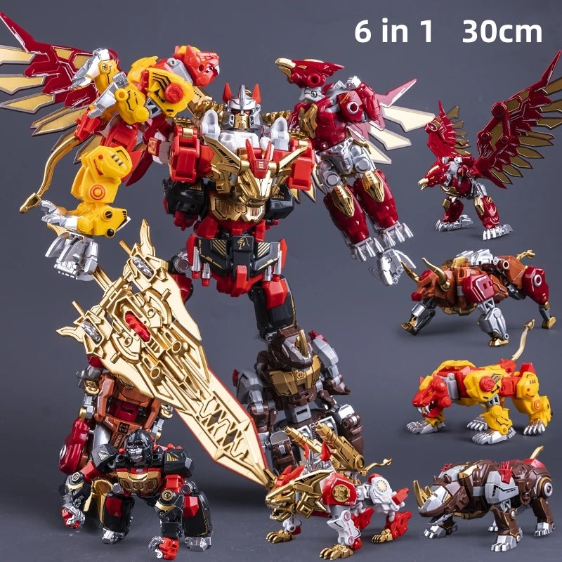 NEW Arrive YUEXING Transformation Toys G1 KO Predaking Action Figure Classic Dinosaur Robot Devastator Model Kids Gift NO BOX