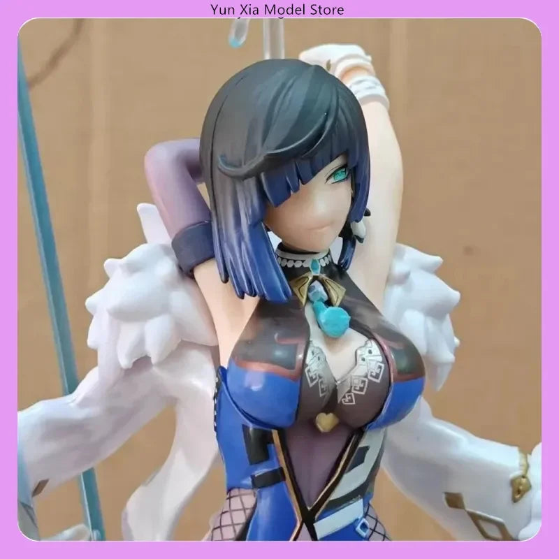 Genshin Impact Yelan Anime Figure 31cm Orchid in Secluded Valley Thousand Faces Scene Model Statue for Desktop Decoration Gift