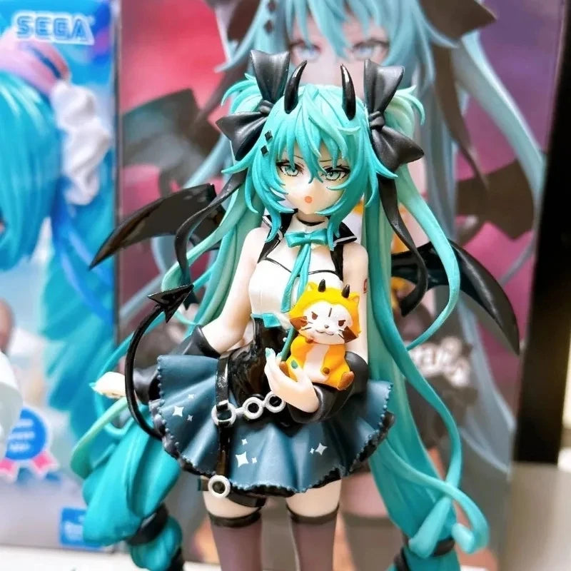 20cm Anime Character Little Devil Hatsune Miku Little Raccoon Dark Angel Case Decoration Item Toy Model Fans Gifts