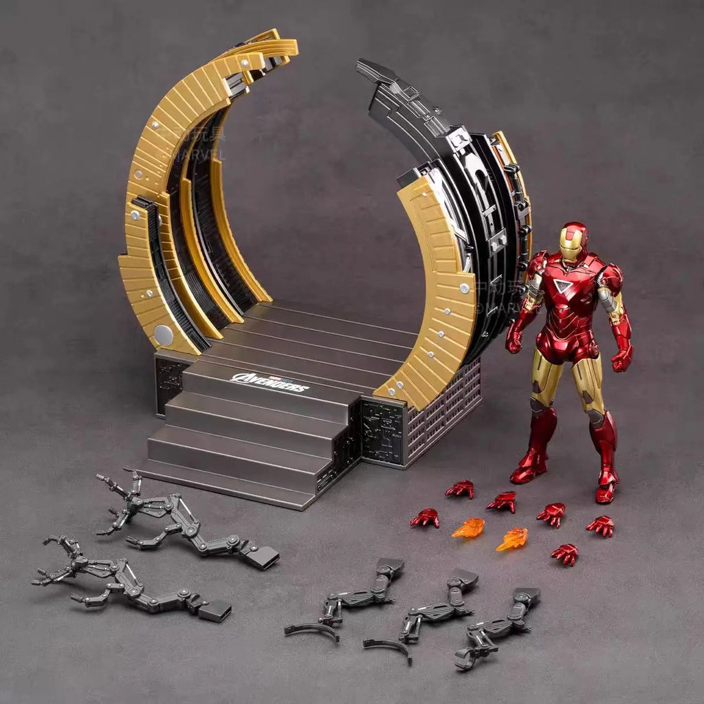 ZD Toys Iron Man MARK VI Set Gantry Series Action Figure PVC Collectible Model Decoration Anime Figure Model Collection Toy Gift