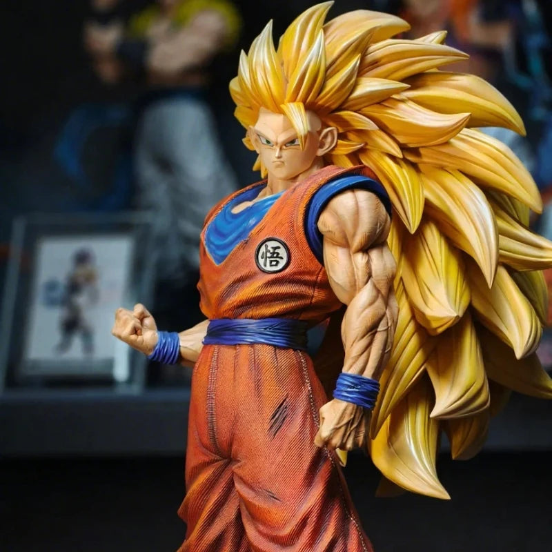 Dragon Ball 54cm JT 2% SSJ3 Goku Action Figures Large Size PVC Exquisite Anime Statue GK Collectable Model Toy Desktop Deco Gift