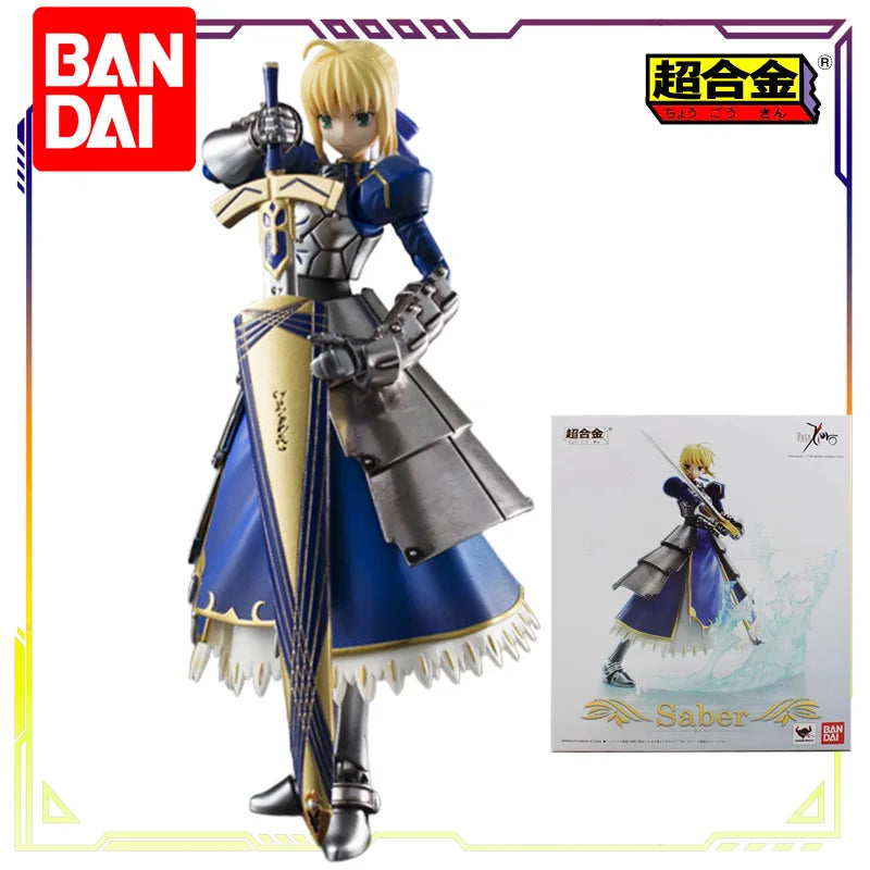 BANDAI Original Superalloy Fate Series Gilgamesh/Saber Anime Action Figure Model Toys Movable Model Ornaments Gifts for Boys