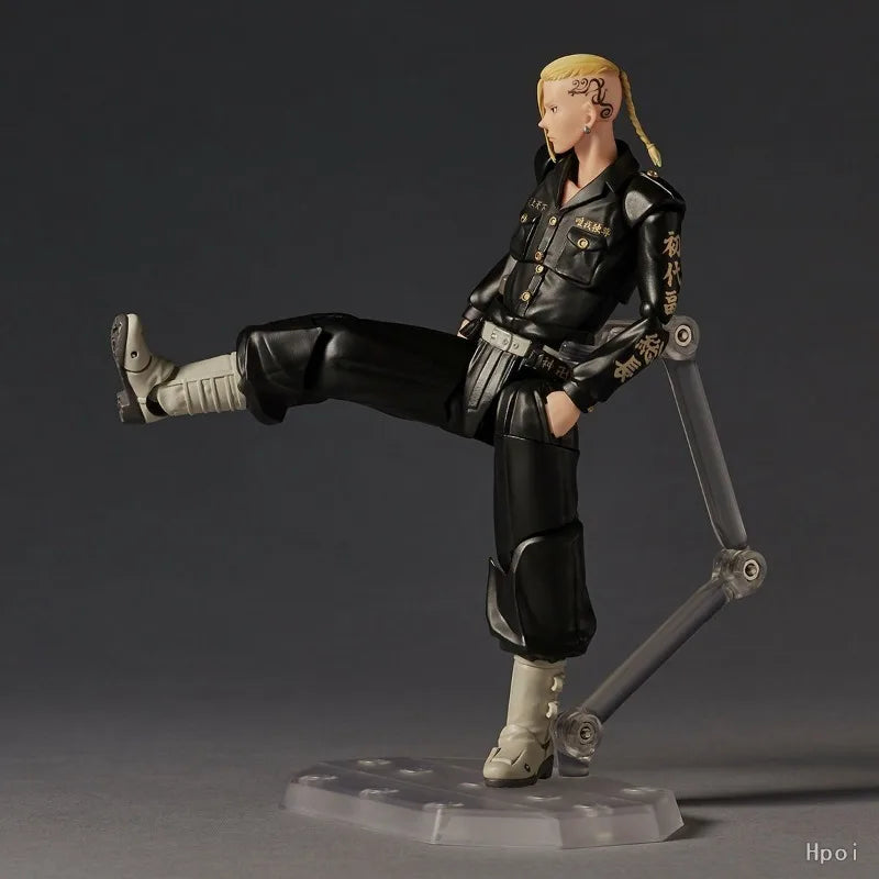 In Stock Original KAIYODO Revoltech Tokyo Revengers Draken Anime Figure Toy Gift Ornament