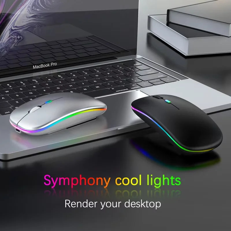 Silent Bluetooth Mouse Rechargeable Wireless Computer Laptop Optical Mouse for iPad Samsung Tablet Universal Mice Noiseless