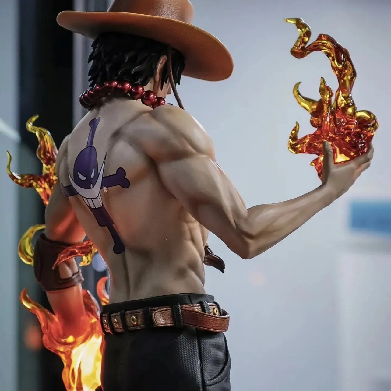 JT One Piece Portgas D. Ace 1/3 Scale 3rd Anniversary GK Statue CollectibleAnime Action Figure Flame Effect Model Boyfriend Gift