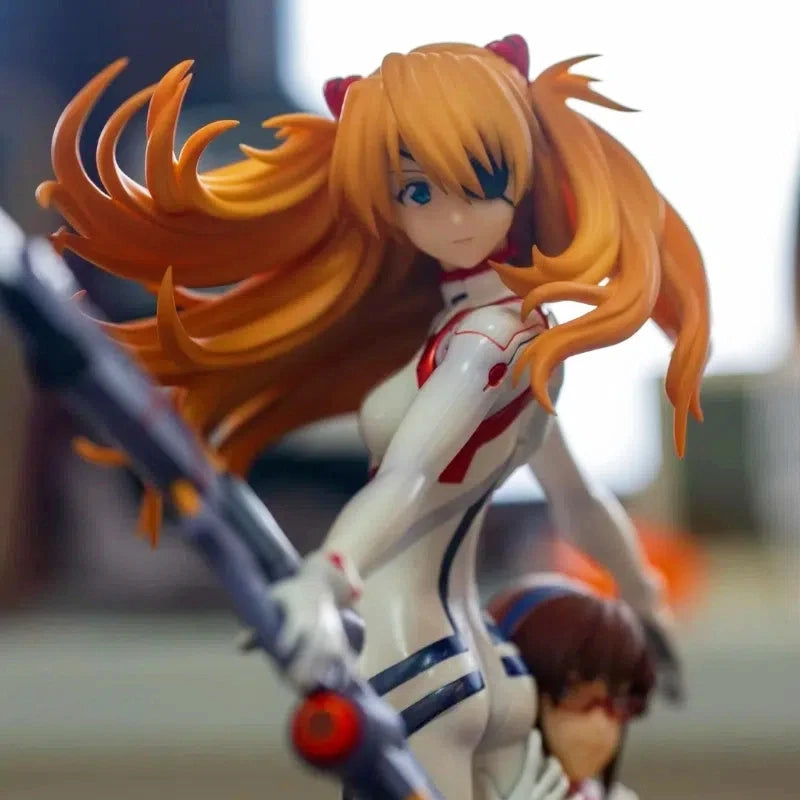 Eva 27cm Asuka Mari Makinami Action Figures Garage Kit Anime Bishoujo Model Double Character Peripheral Toy Statue Ornament Gift