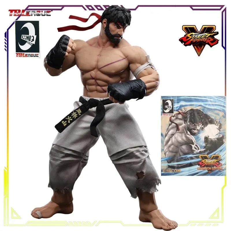 ICONIQ STUDIOS Street Fighter Action Figure - 1/6 Scale Articulated Collectible Figure for Boys - Ryu Akuma Ken Battle Edition