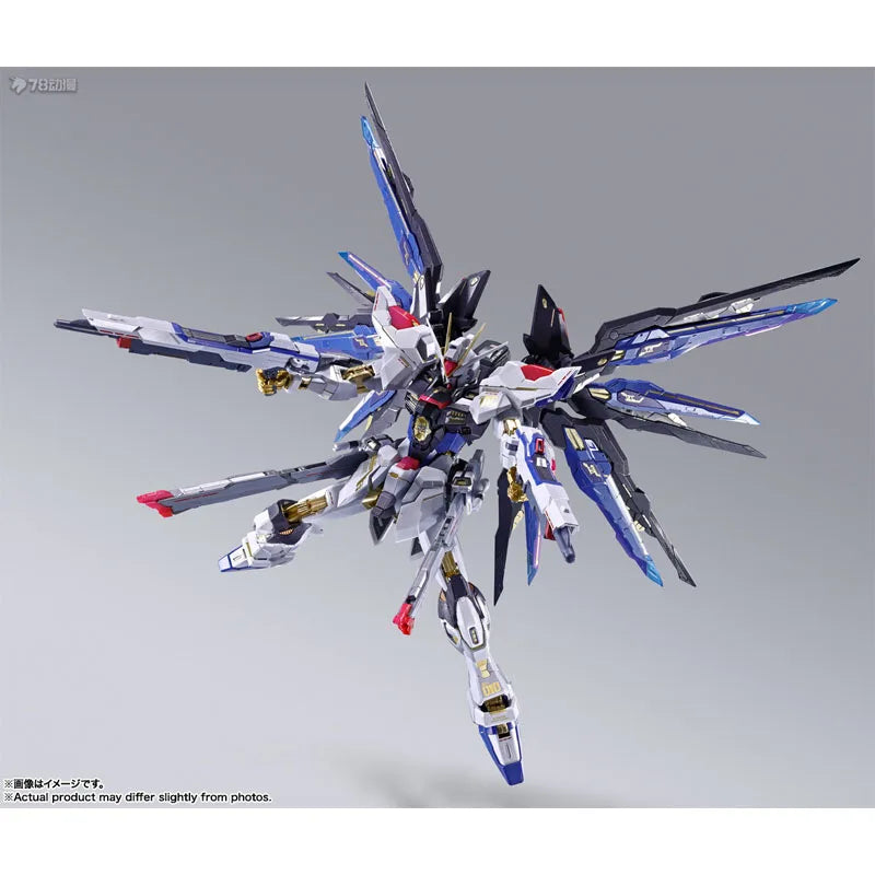Bandai Original Mobile Gundam METAL BUILD STRIKE FREEDOM GUNDAM 195mm Anime Action Figures Toys for Boys Gift Model Ornaments