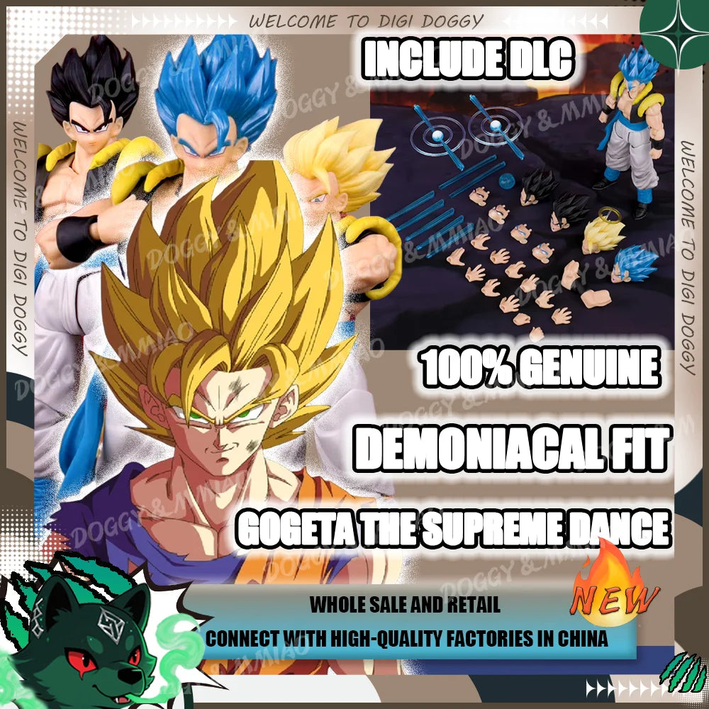 Demoniacal Fit Gogeta Figur Dragon Ball Z Super Saiyan Blue Hero Waltz Gogeta The Supreme Dance Anime Actionfigur Spielzeug Geschenke