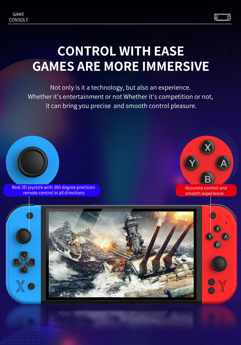 64GB 4000mAh portable handheld game console arcade high-definition For PSP/PS1