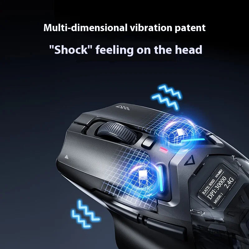 INPHIC IN9 Ultra Three Mode Wireless Gaming Mouse Right hand ergonomic PAW3950 OLED Screen Nano 8K 800mah long endurance Gift PC