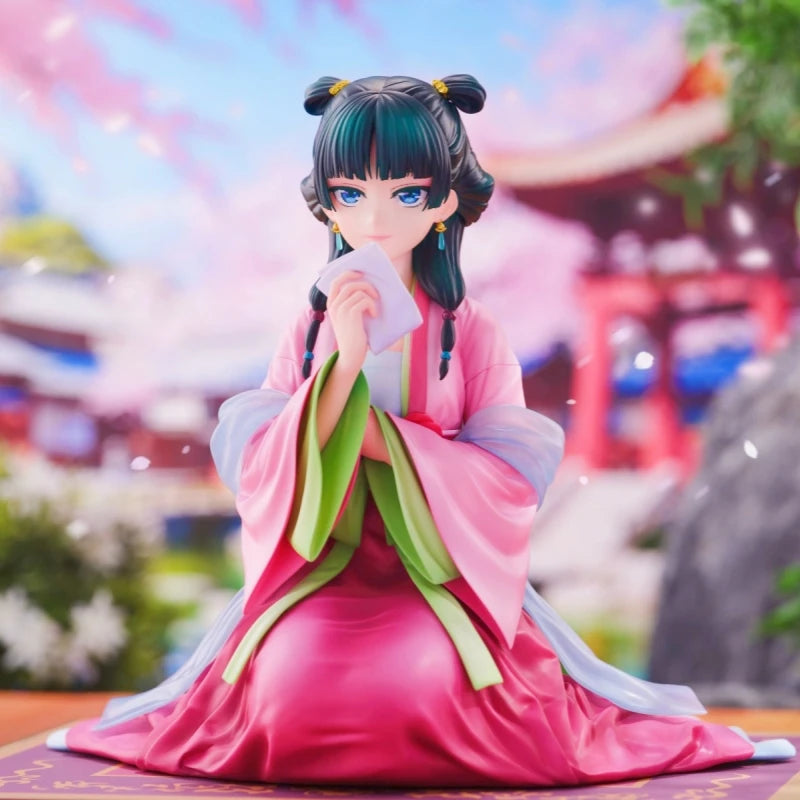 12.5cm Maomao Anime Figure Maomao Action Figure Pink Long Dress Girl Statue PVC Model Desktop Decoration Collectible Toys Gifts