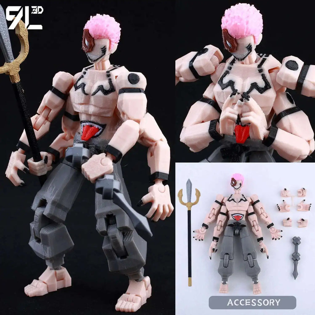 9L 3D Printed Roronoa Zoro One Piece Lucky Dummy 13 Movable Shapeshift Action Figures Mannequin Toys for Anime Lovers
