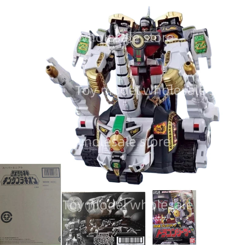 In Stock Original Genuine BANDAI SMP Mighty Morphin Power Rangers Megazord Dragonzord Titanus Ver. PVC Anime Action Figures  Toy