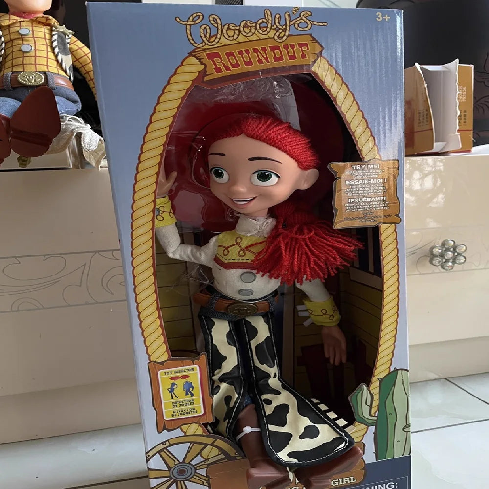 Disney Toy Story 4 Talking Woody Jessie Action Figure Doll Kids Toy Model with Voice Sound Children's Gift Anime Decoration Seri