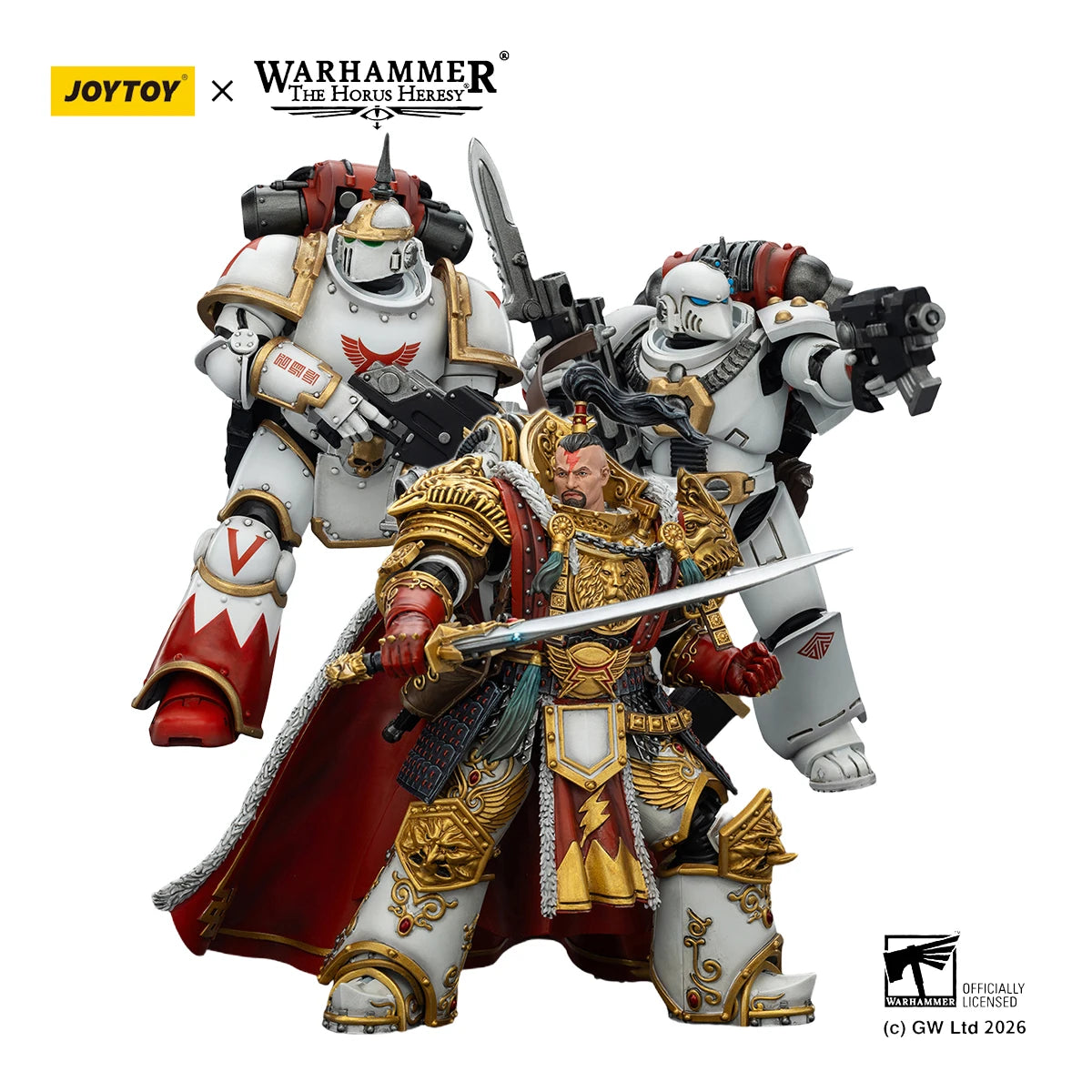 JOYTOY Warhammer 30K White Scars Action Figure Jaghatai Khan Figurine Tactical Legionary Articulated Joints Model Collection Toy