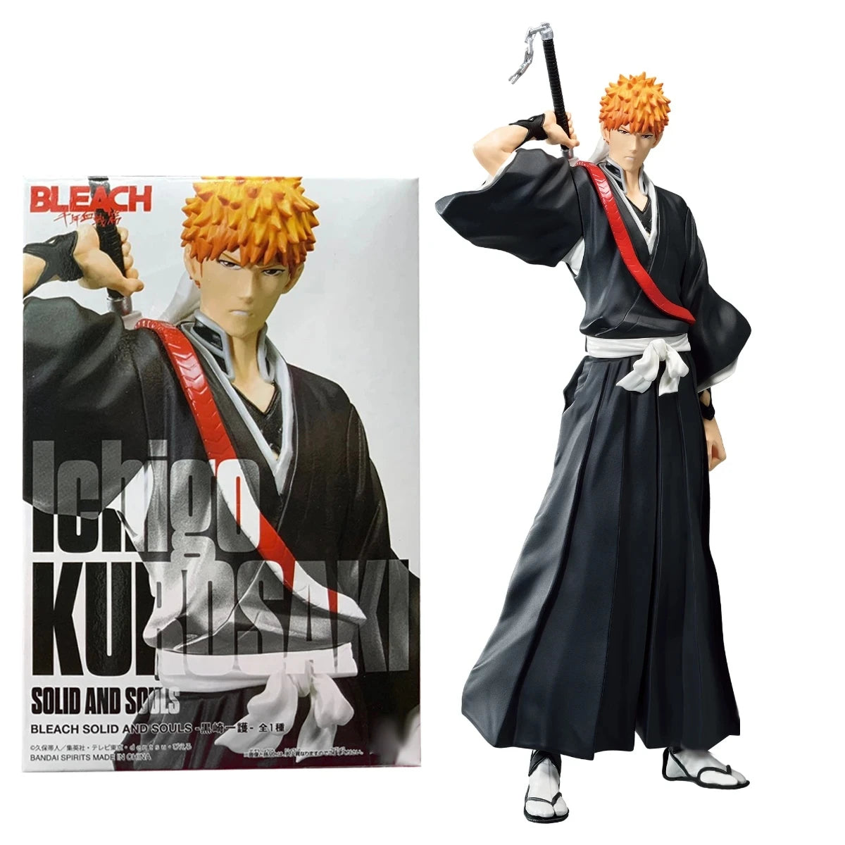 19 см Аниме BLEACH Фигурка Куросаки Ичиго Рисувай Меч Зангецу PVC Фигурки Нож Колекция Модел Играчки За Момче Подаръци