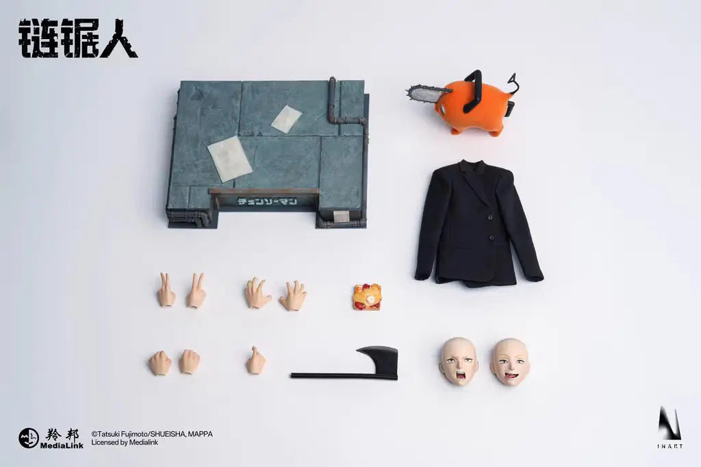 In Stock INART Queen Studios 1/6 Scale MAG016 Chainsaw Man Denji Action Figure Anime Model Trendy Toys Desktop Doll Collectibles