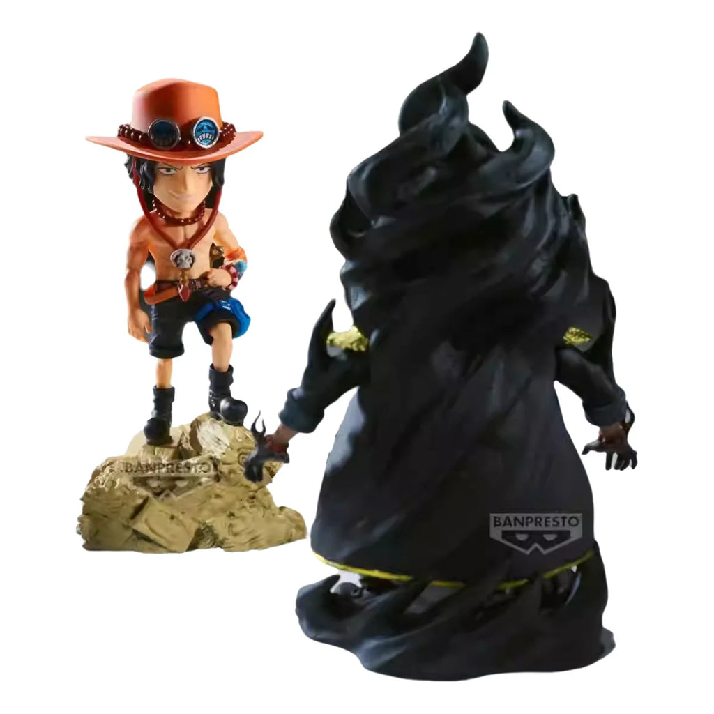 Bandai Banpresto One Piece Original Modellbausatz WCF Log Stories Portgas·D·Ace vs. Marshall·D·Teach Actionfiguren Modell Jungen Spielzeug