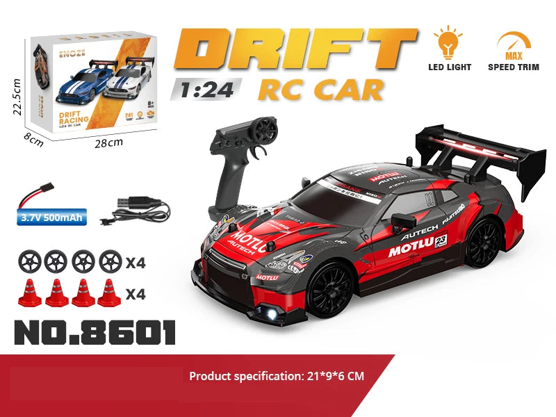 1:24 Мини 2.4G 4WD 30KM/h RC Дрифт Кола GTRPRO AE86PRO - RTR Метални Гуми, Готова за Състезание | Детска Играчка, Подарък за Рожден Ден