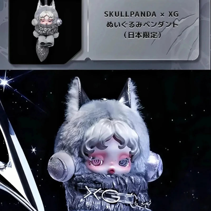 POPMART XG x SKULLPANDA Japan Limited Edition SP Action figure Hanging Card Trendy and fashionable collectibles toy SP xmas gift