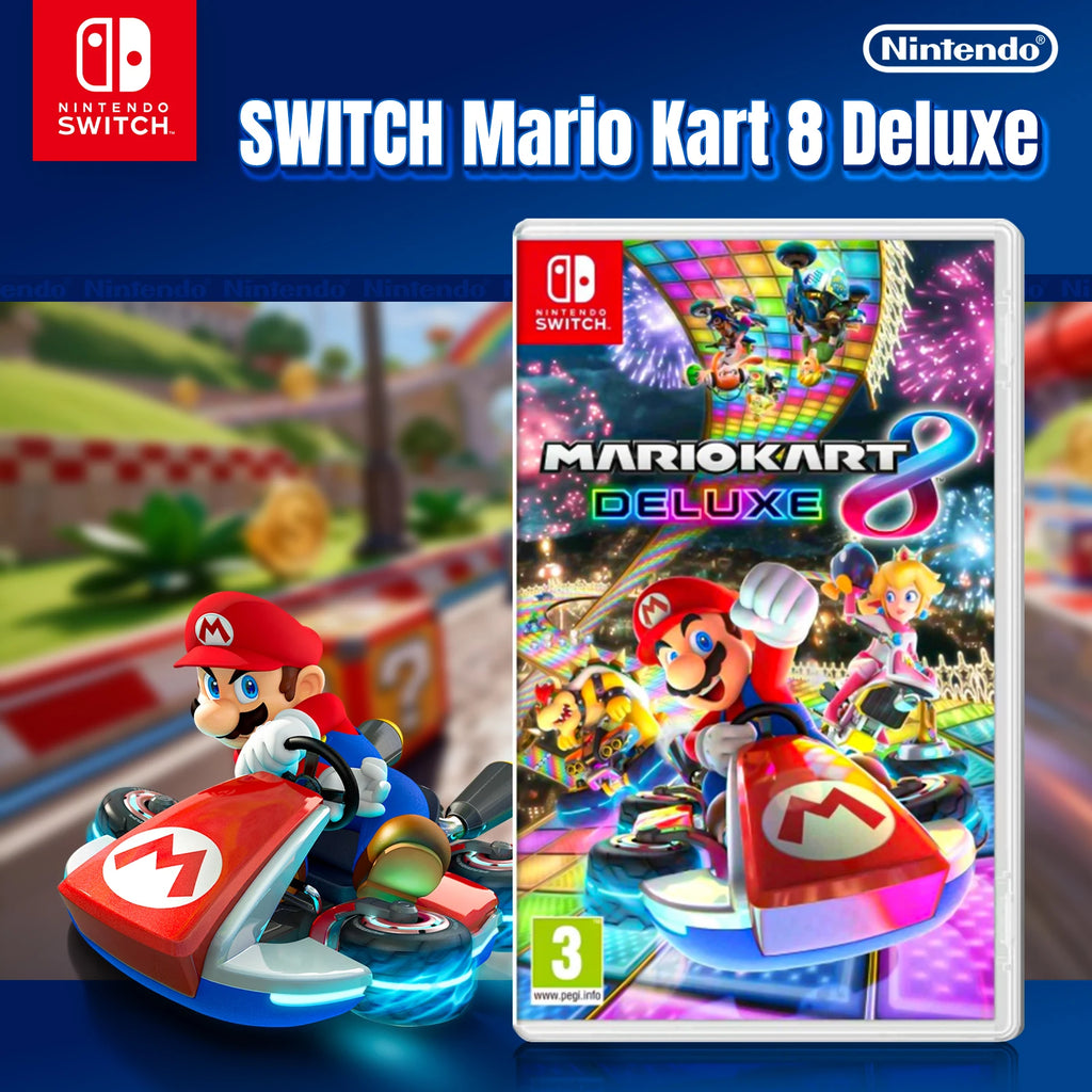 SWITCH Mario Kart 8 Deluxe for Nintendo Switch (Cartridge) - Includes All DLC Characters & Tracks - Free Shipping
