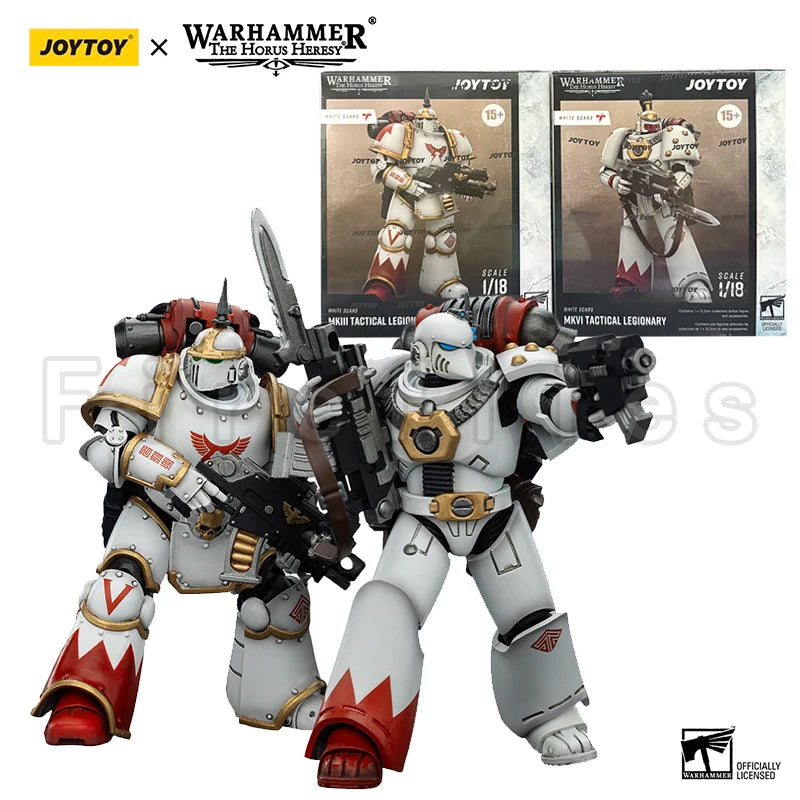 1/18 JOYTOY Action Figure The Horus Heresy White Scars MKIll MKVI Tactical Legionary Anime Model Toy