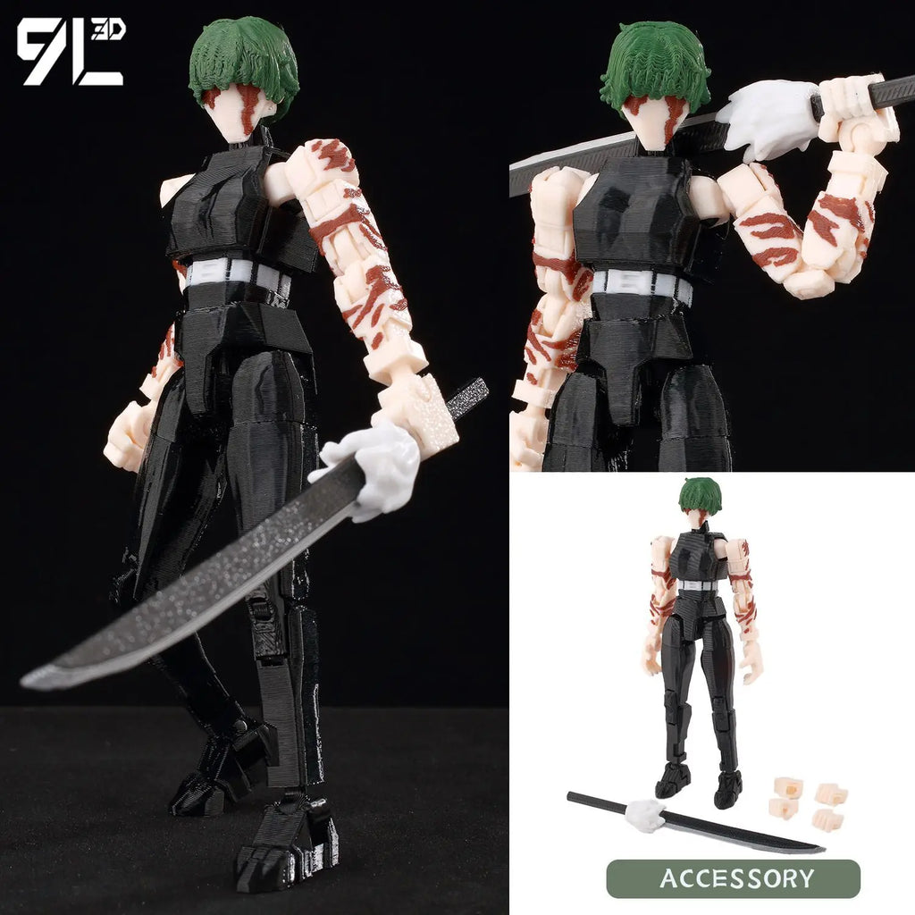 9L3D Printed Anime Naruto Jujutsu Kaisen One Piece Characters Lucky13 Dummy Action Figures Multi-Jointed T13 Mannequin Toys