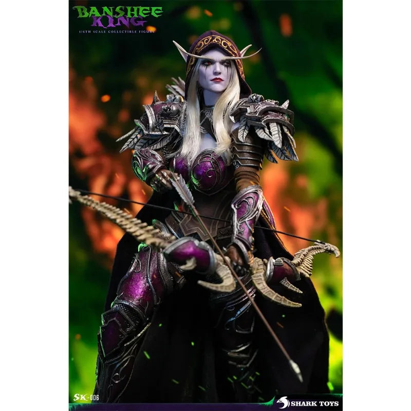In Stock SHARK TOYS Original Female Demon King Sylvanas Windrunner 1/6 Finished Movable Doll Model Figurine Toy Gift Collection