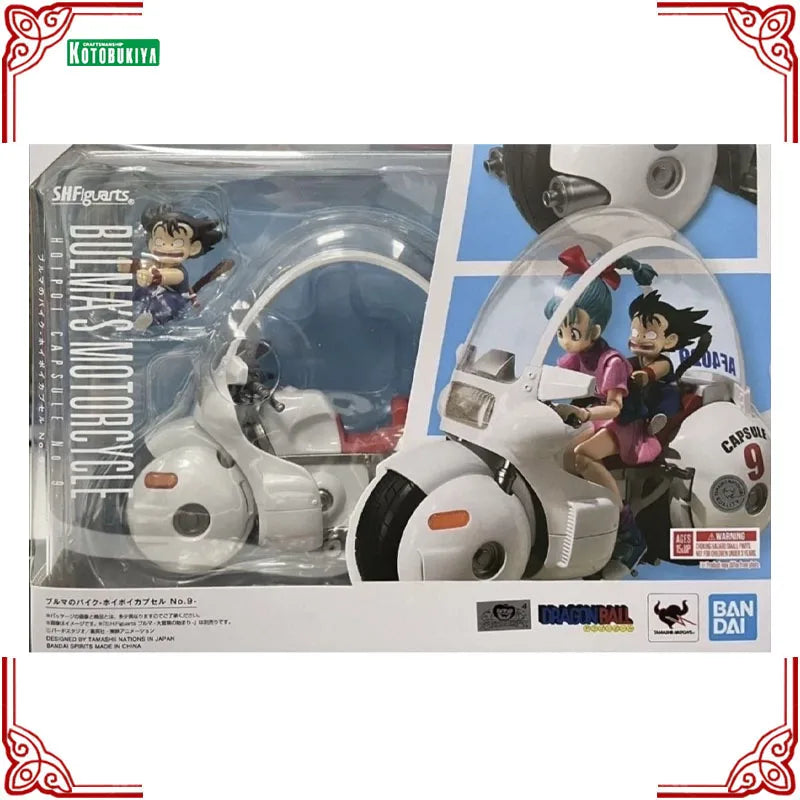 In Stock Genuine Bandai Dragon Ball Model Kit SHF Bulma's Motorcycle Hoipoi Capsule No9 Anime Action Figure Collection Model Toy