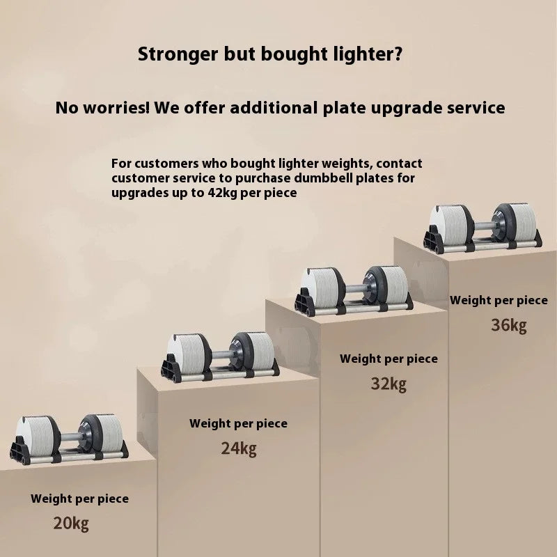 Ein Paar verstellbare Hanteln mit 40 kg und automatischem Ersatz für gusseiserne Hanteln für das Heimfitnessstudio