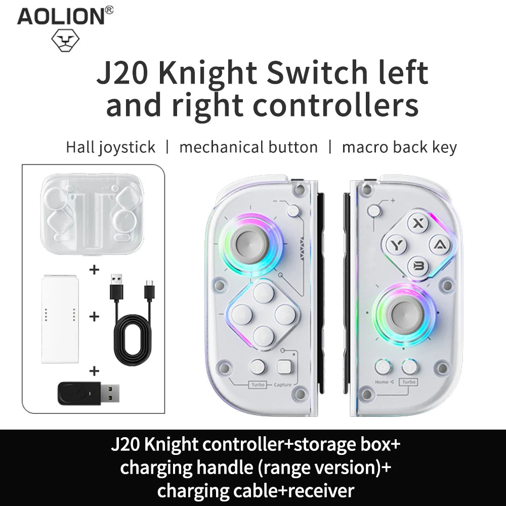 J20 links und rechts Halle joystick split spiel controller JoyCon vibration Halle mechanische taste PC wireless Bluetooth