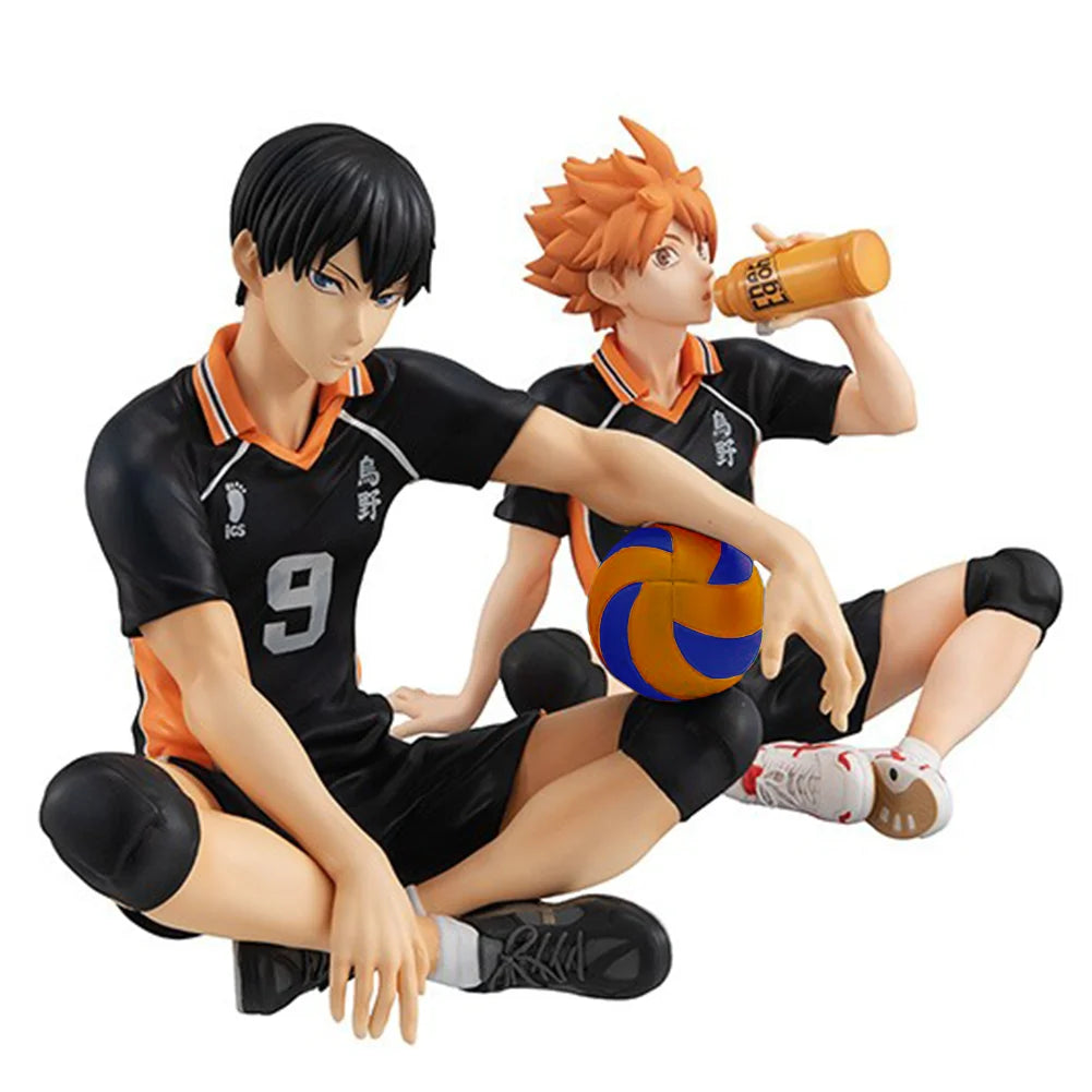 Anime Shoyo Hinata Tobio Kageyama Figure Sitting Pose Action Figure PVC model desktop ornaments Collection child toy Gifts 10cm