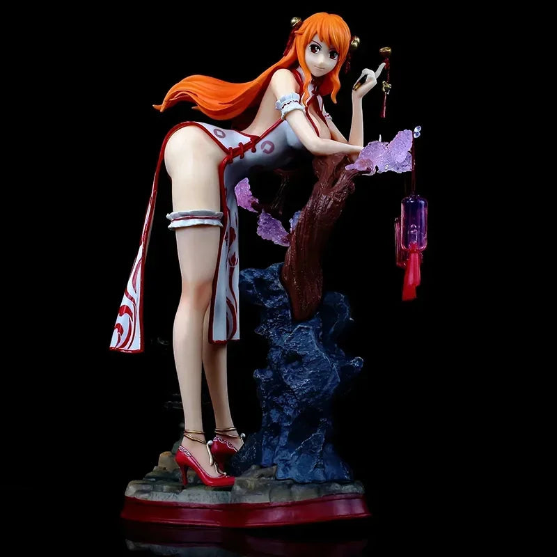 One Piece Figur Gk Cheongsam Nami Actionfiguren Figur PVC Sammlerstück Ornamente Modell Puppe Cartoon Deko Spielzeug Geburtstagsgeschenk
