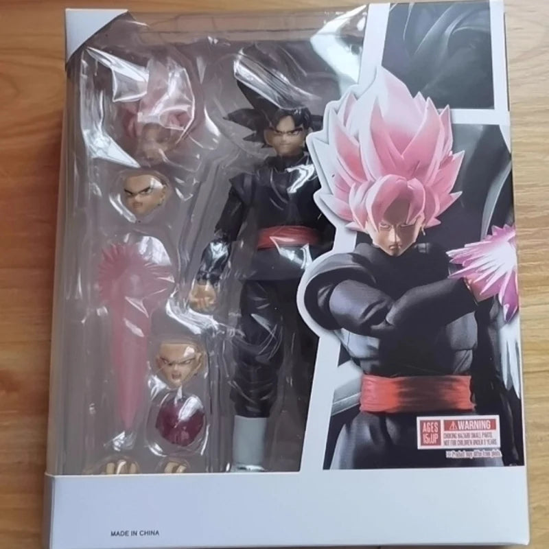 Neue 14 cm Anime Dragon Ball Black Goku Zamasu Actionfigur Super Saiyajin Filmversion Dbz Modell mit mehreren Zubehörspielzeugen