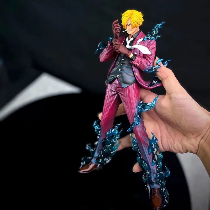 Фигурка Санджи от One Piece 25 см - Аниме Pop Smoking Sanji Фигурка от Devil Foot Статуя от PVC Колекционерска играчка за деца Подарък за рожден ден