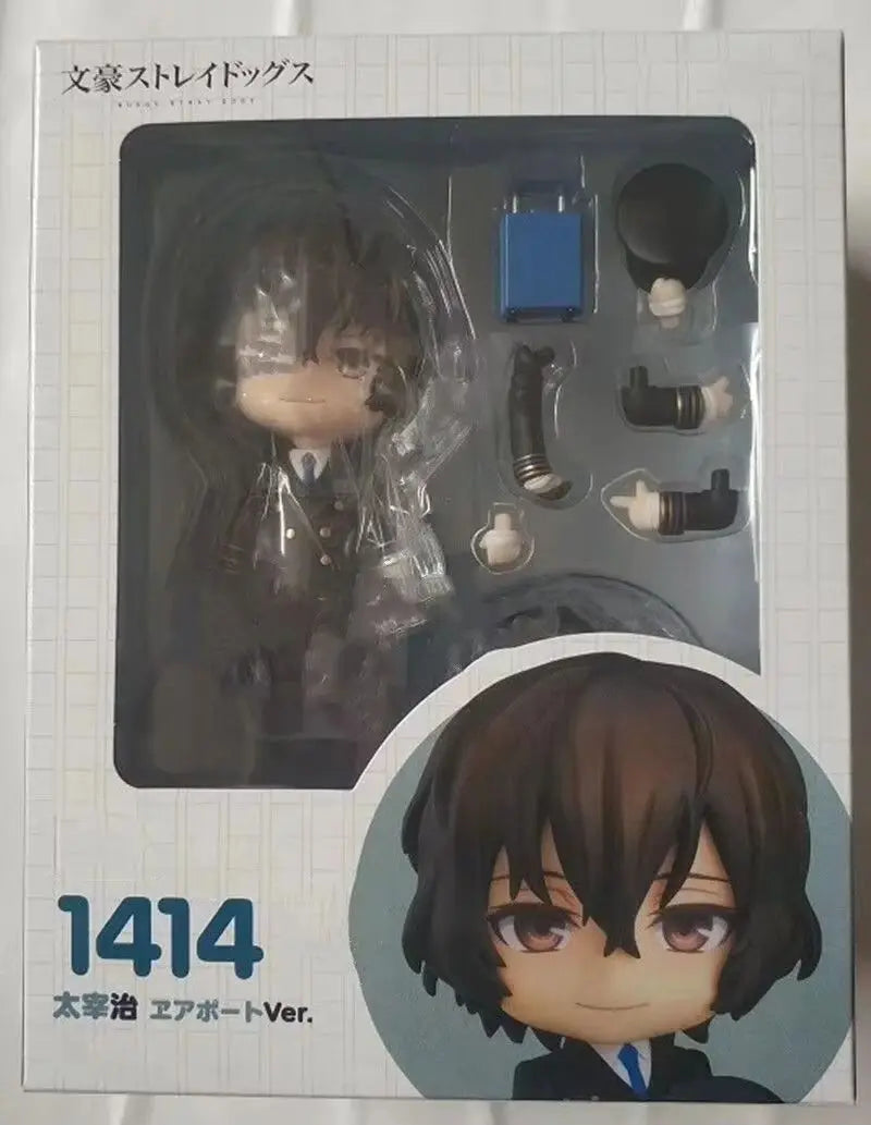 10cm Bungo Stray Dogs Q Edition Osamu Dazai Nakahara Chuuya Anime Figure Pvc Action Figurine Statue Model Collection Toys Gifts