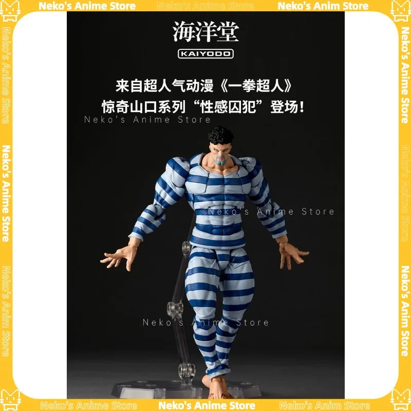 【Pre-Order】Kaiyodo Revoltech Yamaguchi One-Punch Man Puri-Puri Prisoner Action Figure  Trendy Toy Desktop Doll Collectibles Gift