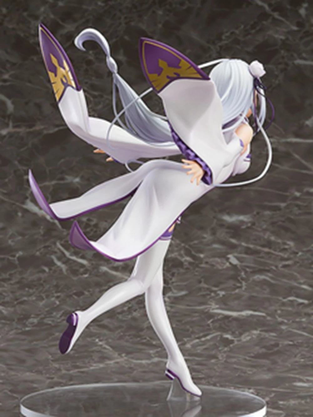 25CM Anime Re:Zero kara Hajimeru Isekai Seikatsu Emilia Figure 1/7 Standing Model Toy Gift Collection Action Figure PVC