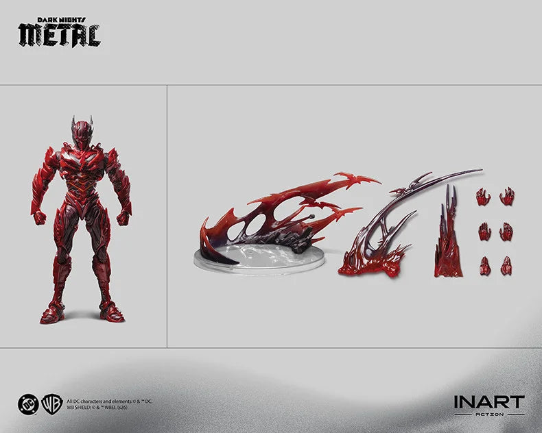 【Pre-sale】 INART 1/12 Scale Red Death Batman Action Figure with FX Base - Dark Nights: Metal Series Comics Collectible Toy
