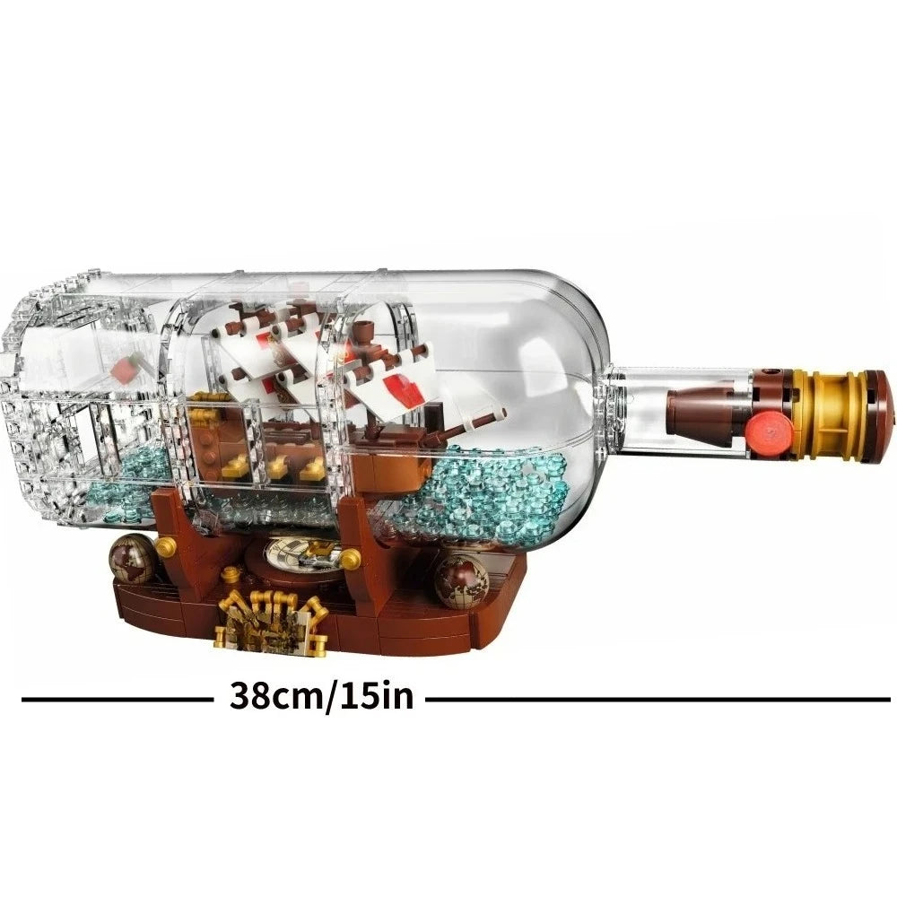 sailing ship in a bottle 21313 Building Blocks Sets Suitable For Christmas Gifts not Compatible With Legoed Particles